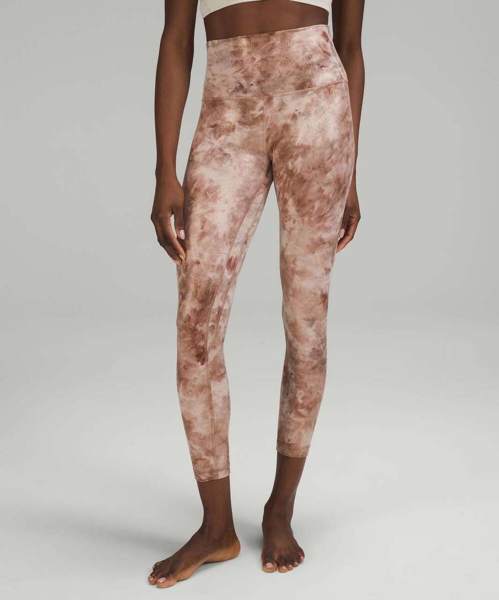Lululemon Align High-Rise Pant 25" Diamond Dye Misty Diffuse Dot Foil - Size: 10